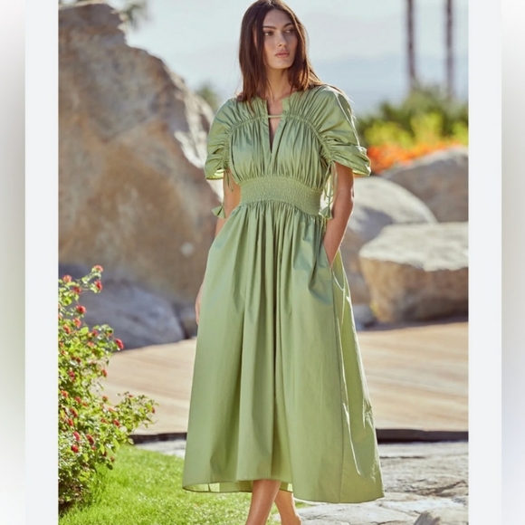 MISA Los Angeles Marianna dress green - Picture 2 of 11